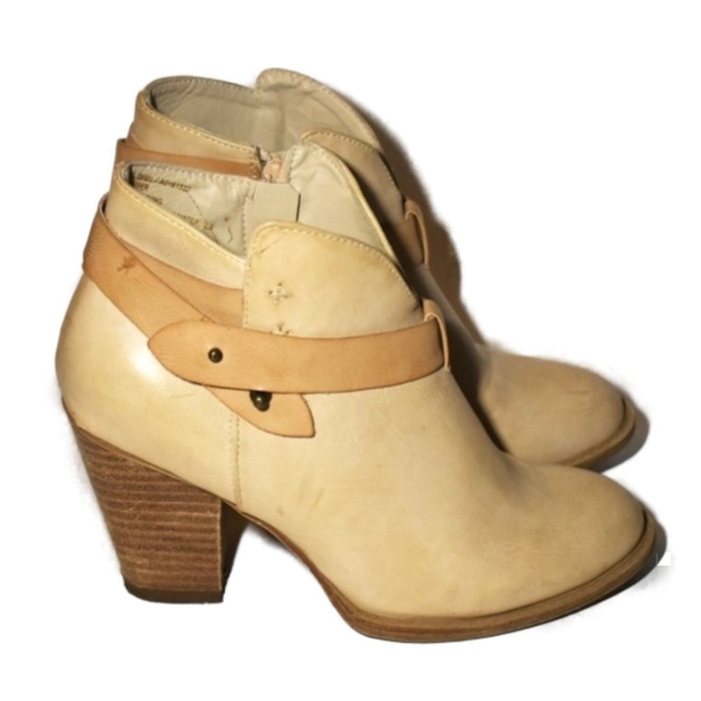 XOXO Tan Chunky Heel Ankle Boots